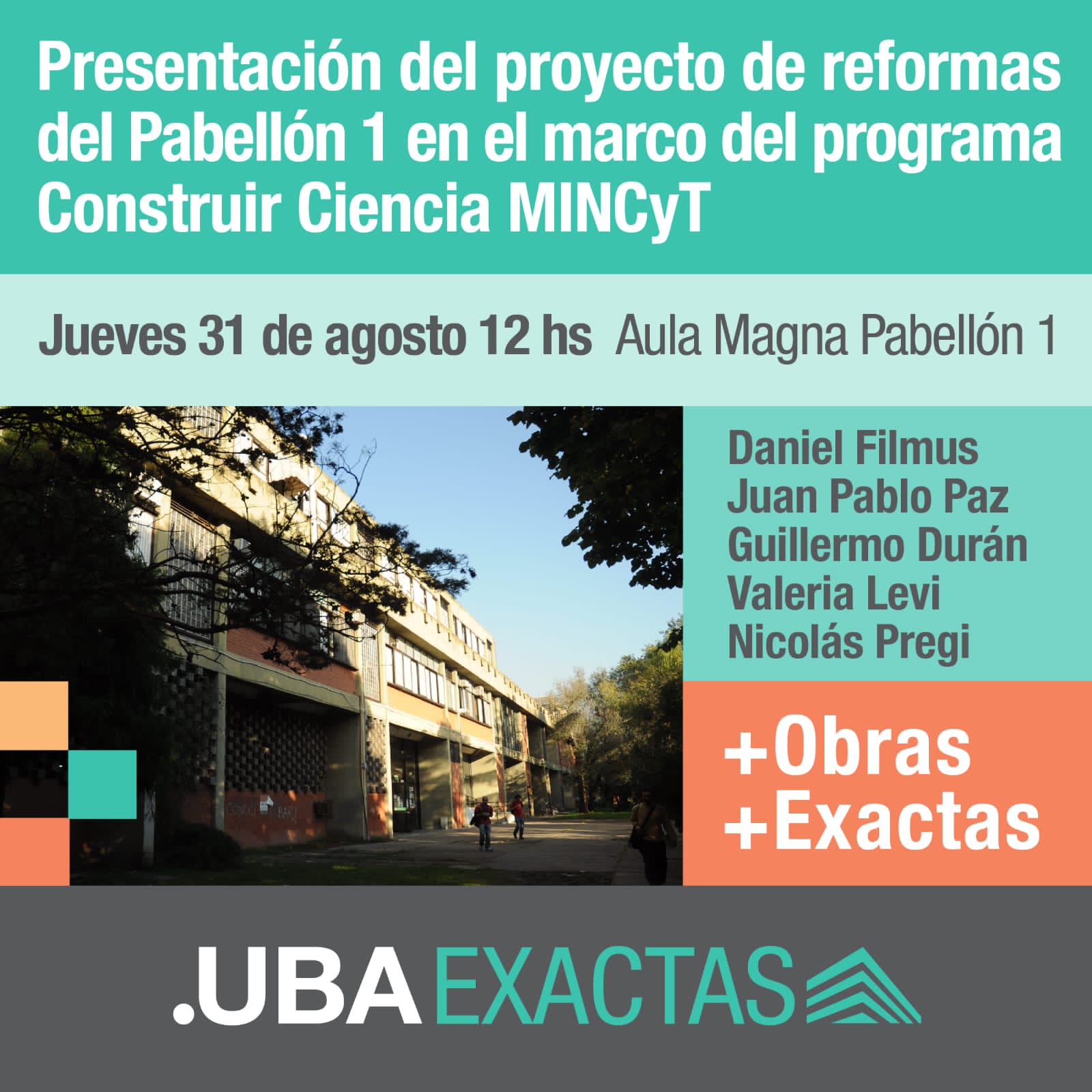 ¡Se vienen reformas en el pabellón 1!